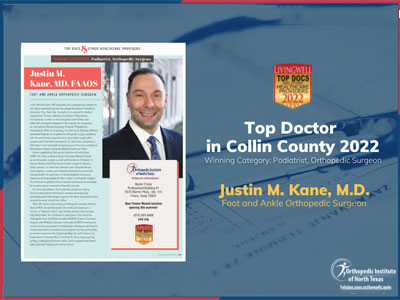 Dr. Justin Kane named Top Doctor 2022 by Living Well Magazine in Collin County